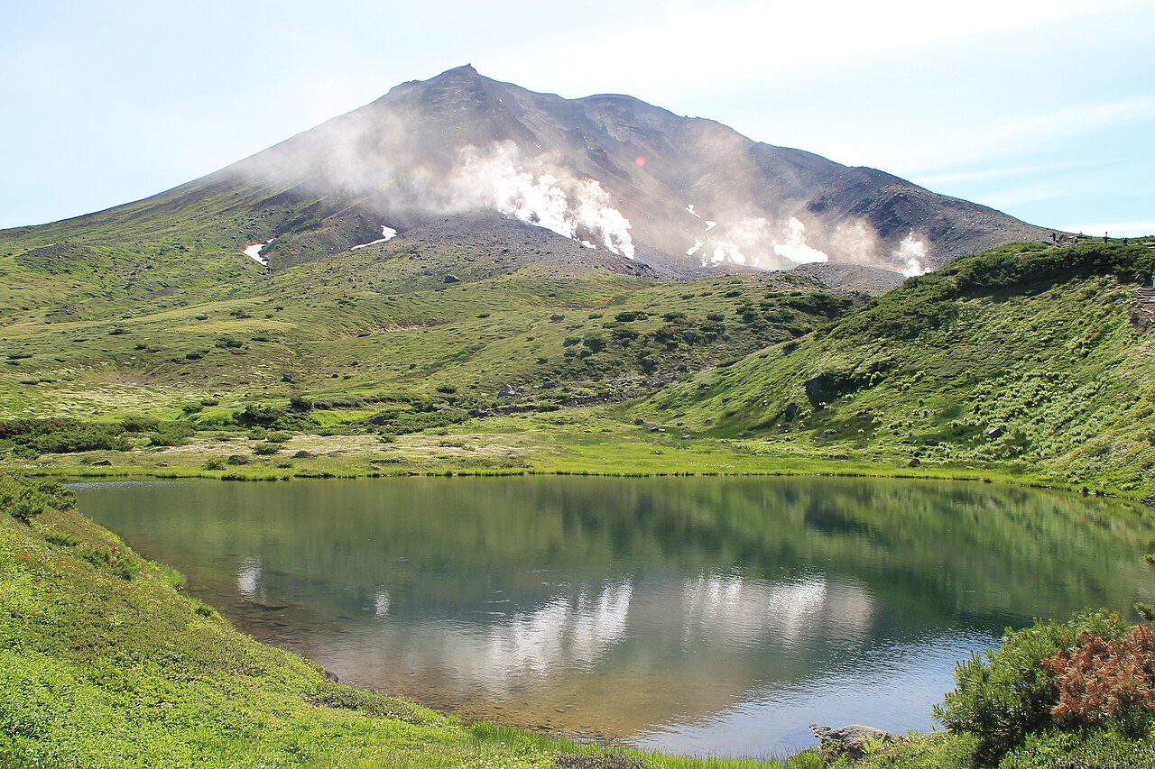 Mount Asahidake with fumaroles